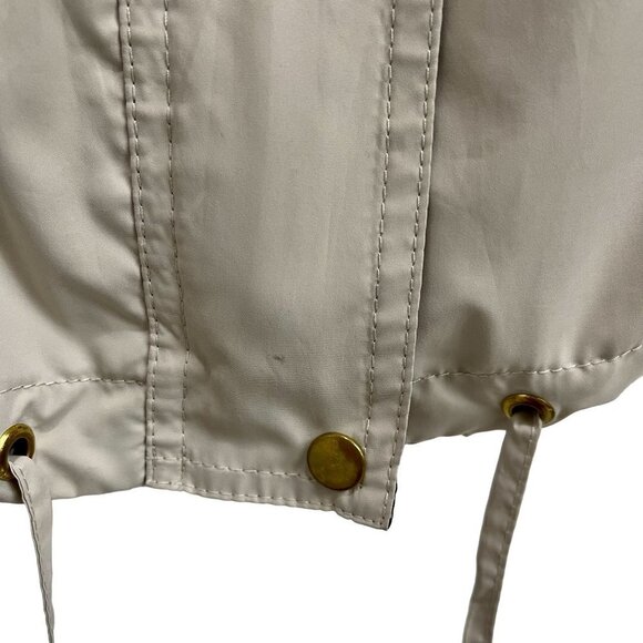 JM Collection Women Windbreaker Rain Jacket Hooded Drawstring Cheetah Print - Picture 12 of 13